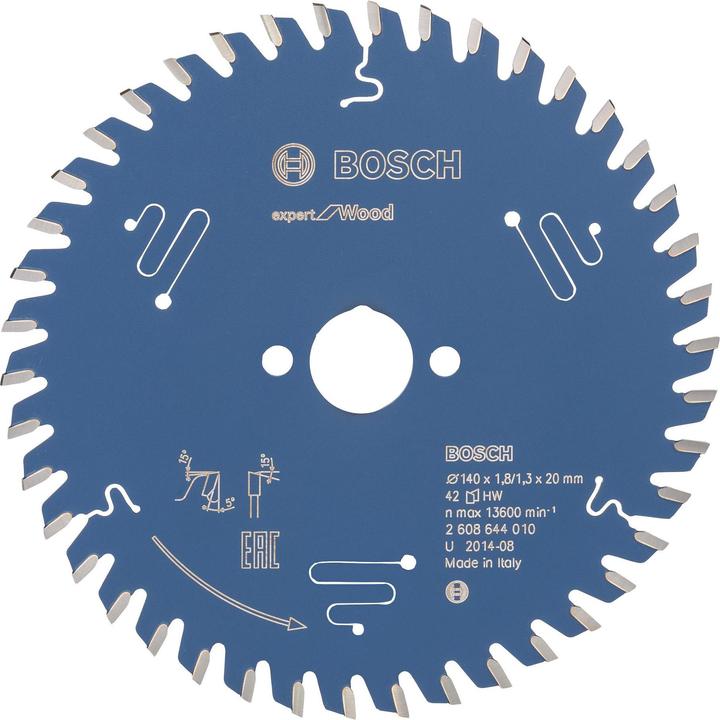 Produktbild Bosch Professional Zubehör Kreissägeblatt Expert for Wood, 140 x 20 x 1,8 mm, 42