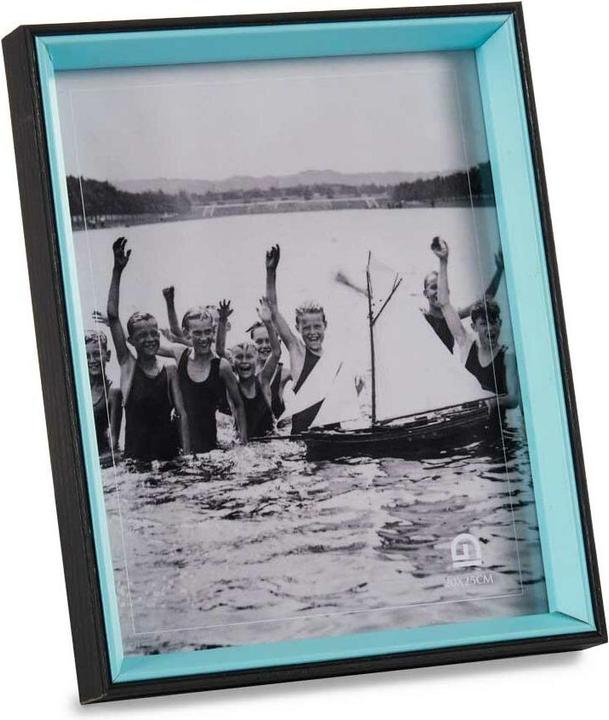 Actual product image Gift Fotorahmen Kristall Schwarz Blau Holz MDF (6 Stück) (3 x 27 x 22 cm) (20 x 25 cm)