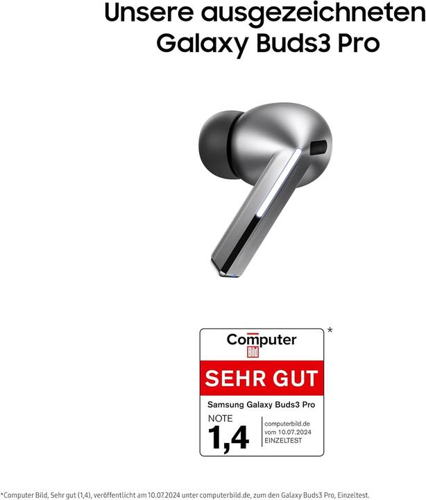 Produktbild Samsung Galaxy Buds3 Pro (Aktive Geräuschunterdrückung, 6 h, Kabellos)