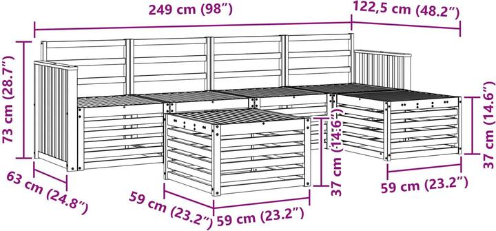 Produktbild vidaXL Outdoor-Sofa