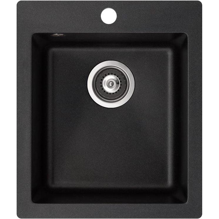 Aquasanita, Lavello, Sink SQS100 Simplex Black 425x500mm (50 cm, 42.50 cm)