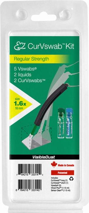 Actual product image Visible Dust EZ Kit CurVswab- Regular Strength 1.6x