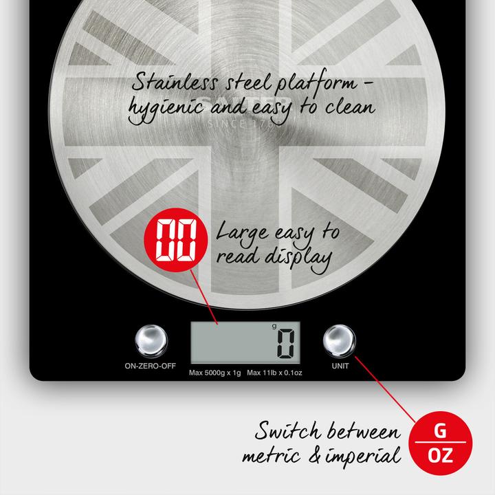 Produktbild Salter 1036 UJBKDR Great British Disc Digitale Küchenwaage