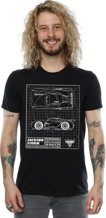 Immagine prodotto Disney Cars Jackson Storm Blueprint Maglietta Uomo (L)