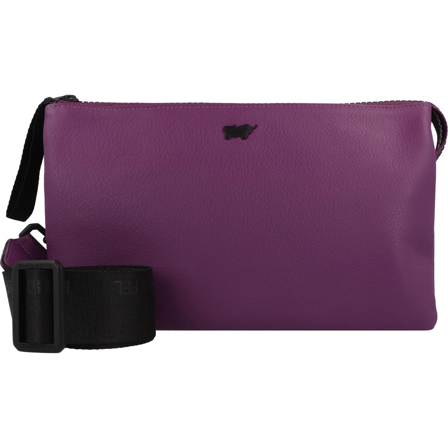 Braun Büffel, Handtasche, Capri Umhängetasche RFID Schutz Leder 23 cm, Violett
