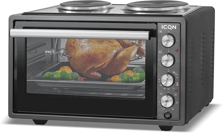 Actual product image Icqn 42 litre mini oven with hot plates