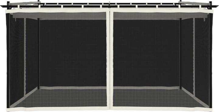 Produktbild vidaXL Gartenpavillon mit Ausziehbarem Dach Creme 3x3 m Stahl Pavillon (295.50 cm, 295.50 cm)