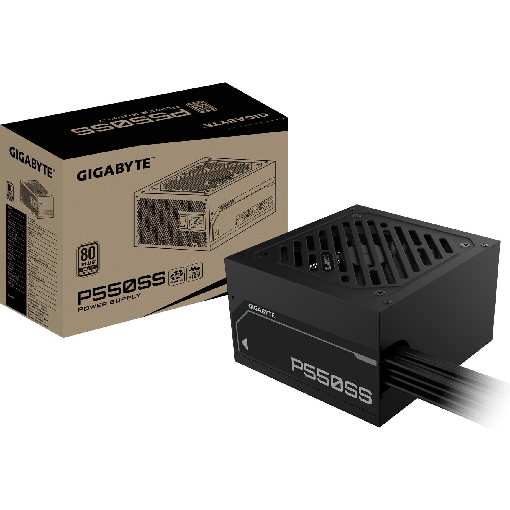 Gigabyte PSU GBT 550W 80+ Silver ATX3.0 (550 W), PC Netzteil, Schwarz