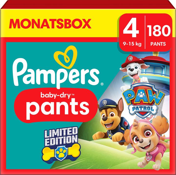 Produktbild Pampers Baby-Dry Pants Paw Patrol (Gr. 4, Monatsbox, 180 Stück)