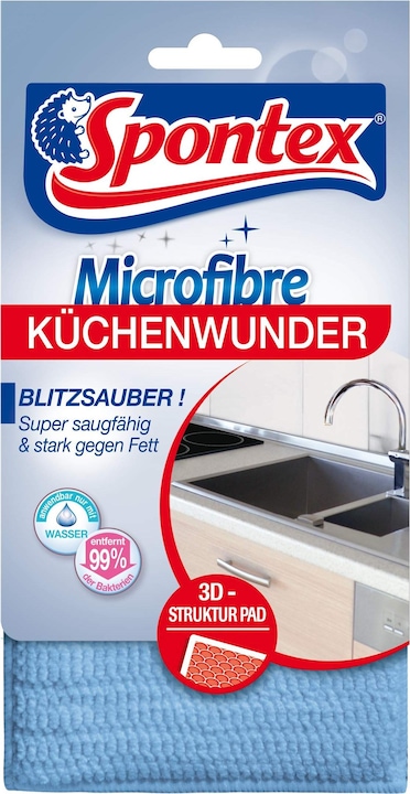Actual product image Spontex Microfibre kitchen miracle 3D pad with sponge core (1 pcs.)