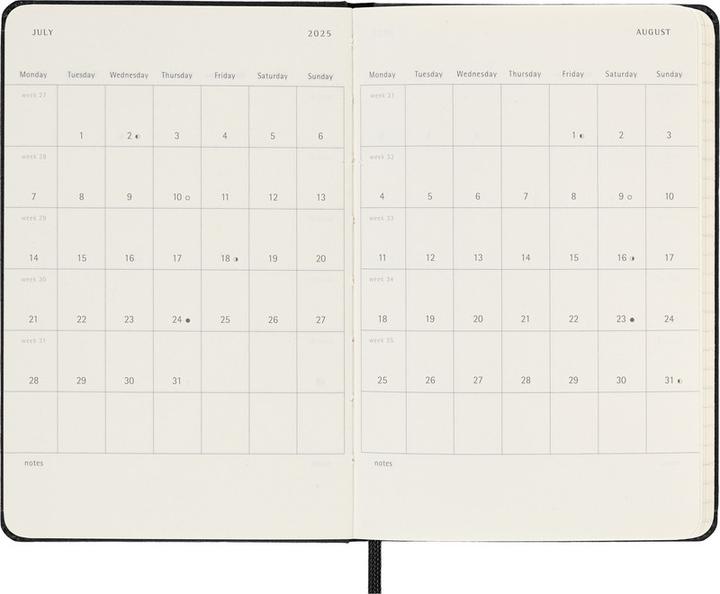 Immagine prodotto Moleskine Agenda tascabile Hard Cover Weekly (Tascabile, A6, Inglese)