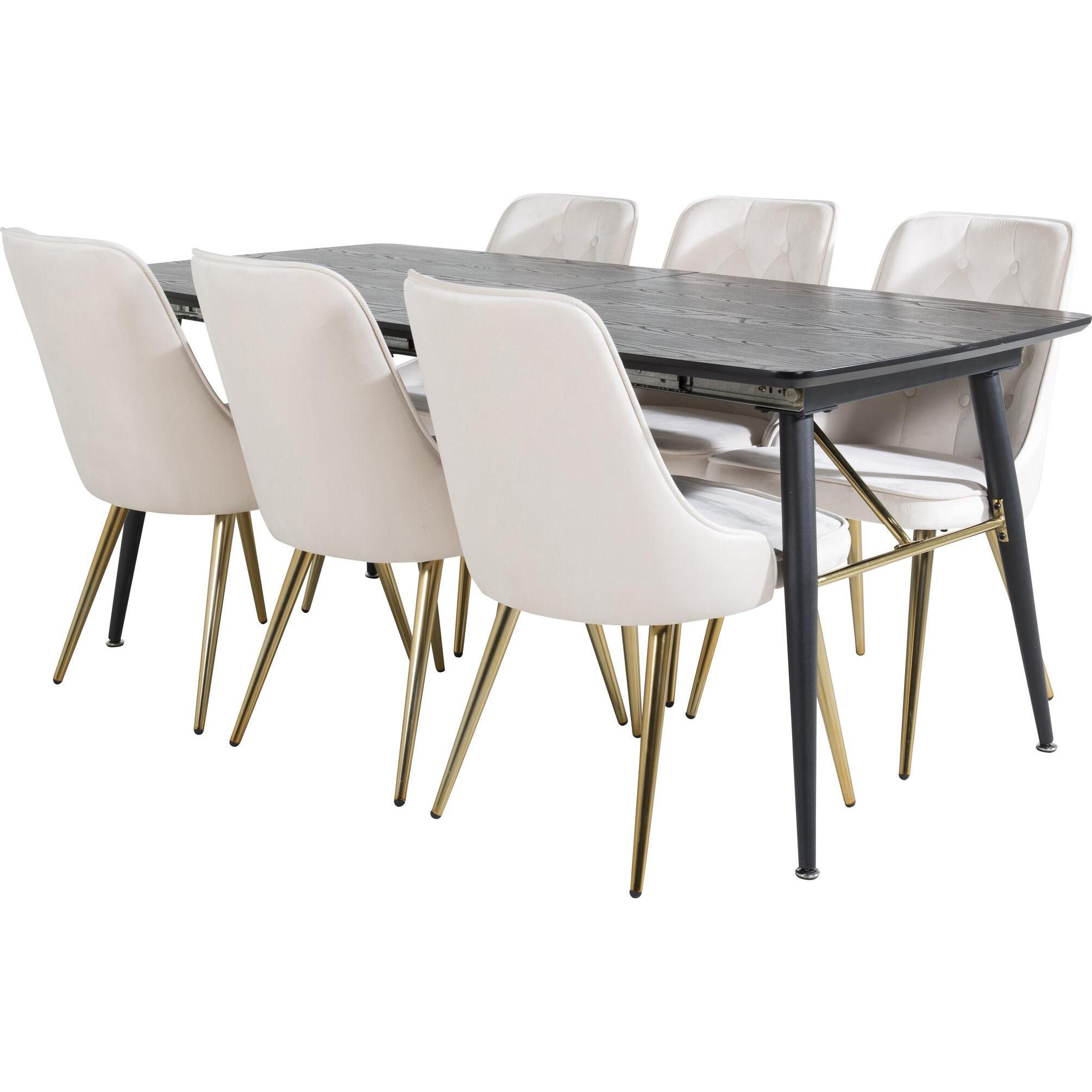 Thumbnail - Venture Home, Esstisch, Gold, Velvet Deluxe