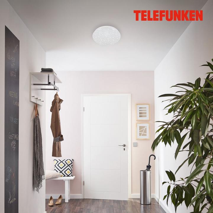 Produktbild Telefunken LED Sensor Deckenleuchte Sternenhimmel 12W 1200 lm 4000 K neutralweiss HxØ 95/280 mm weiss (1200 lm)