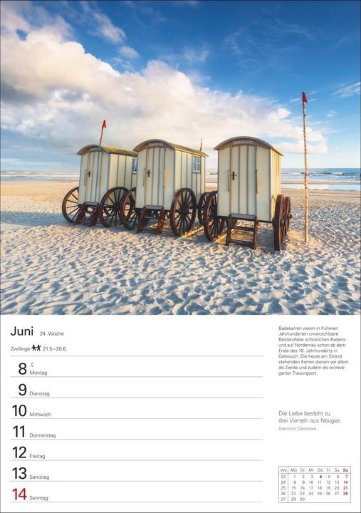 Produktbild Deutsche Küsten Wochenplaner 2026 - Eine Reise in 53 Bildern