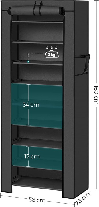 Produktbild Songmics Winston (58 x 28 x 160 cm)