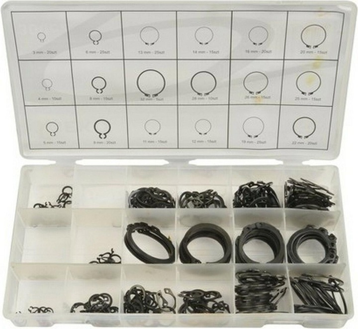Produktbild GEKO Sicherungsringe-Satz 300 Stk., R1-R19, ø 3 -32mm
