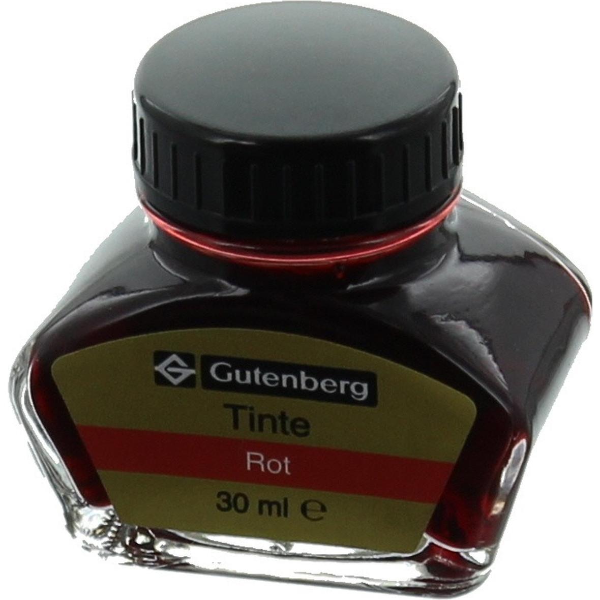 Gutenberg, Ersatzpatrone, Füllhaltertinte 30ml rot (Rot)