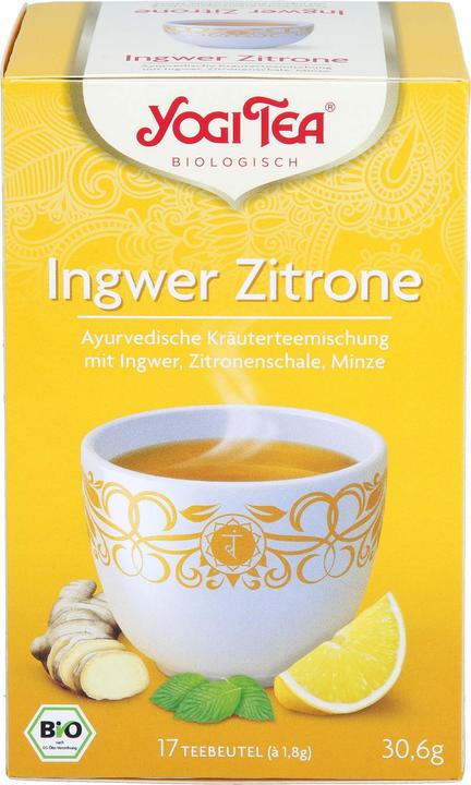 Yogi Tea Ingwer Zitrone ayurvedische Kräuterteemischung, 17 St. Filterbeutel (30.60 g)