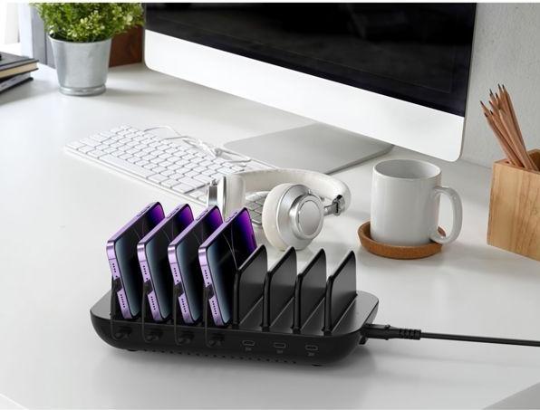 Image du produit Conceptronic Ladegerät 7Port 160W,7xUSB-C, PD 3.0 schwarz (160 W, 7 ports)