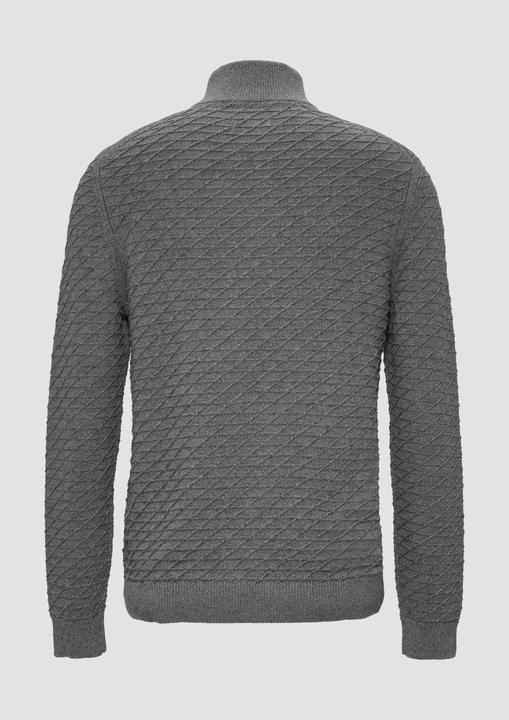 Produktbild s.Oliver Strickpullover Strukturierter Pullover mit Half-Zip (S)