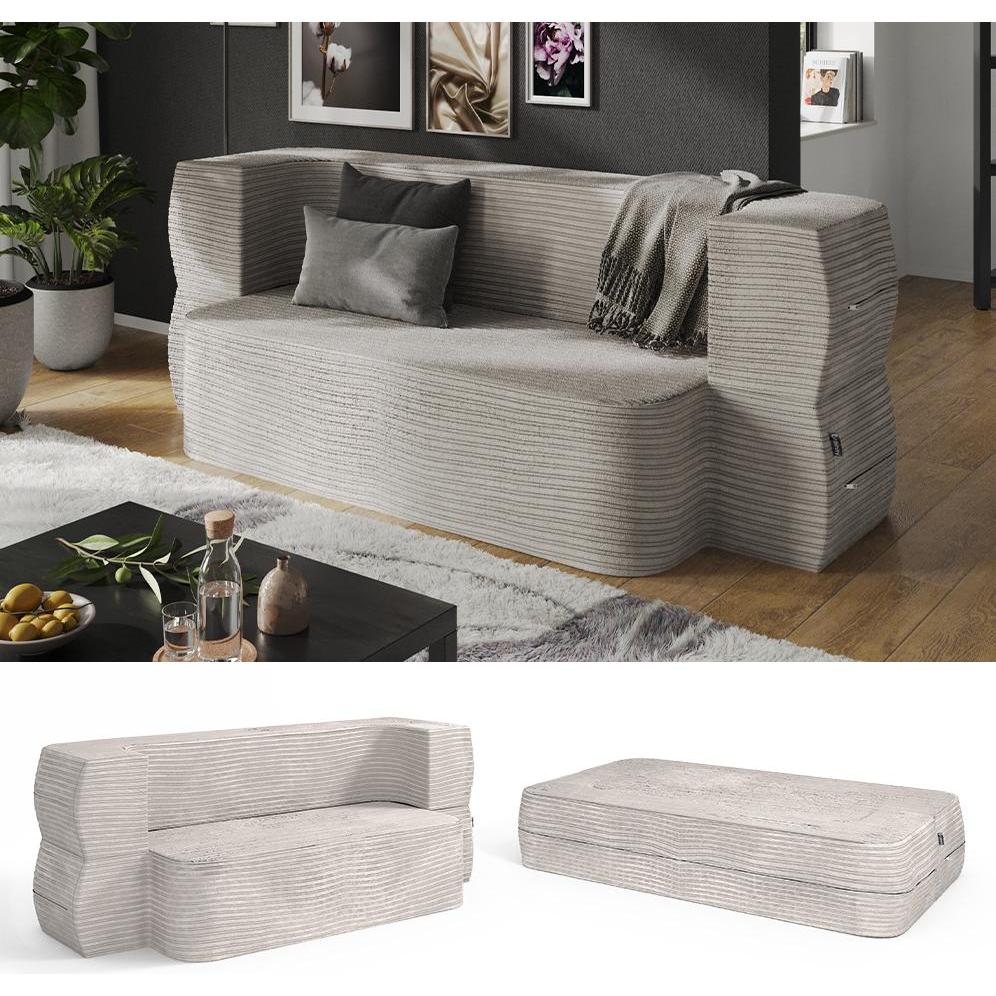 Thumbnail - VitaliSpa, Sofa, Sofa Lille, Beige, 190 cm mit Schlaffunktion