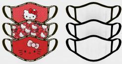 NoName HELLO KITTY - Set de 3 masques visage (Pas de classe de protection officielle, 3x)