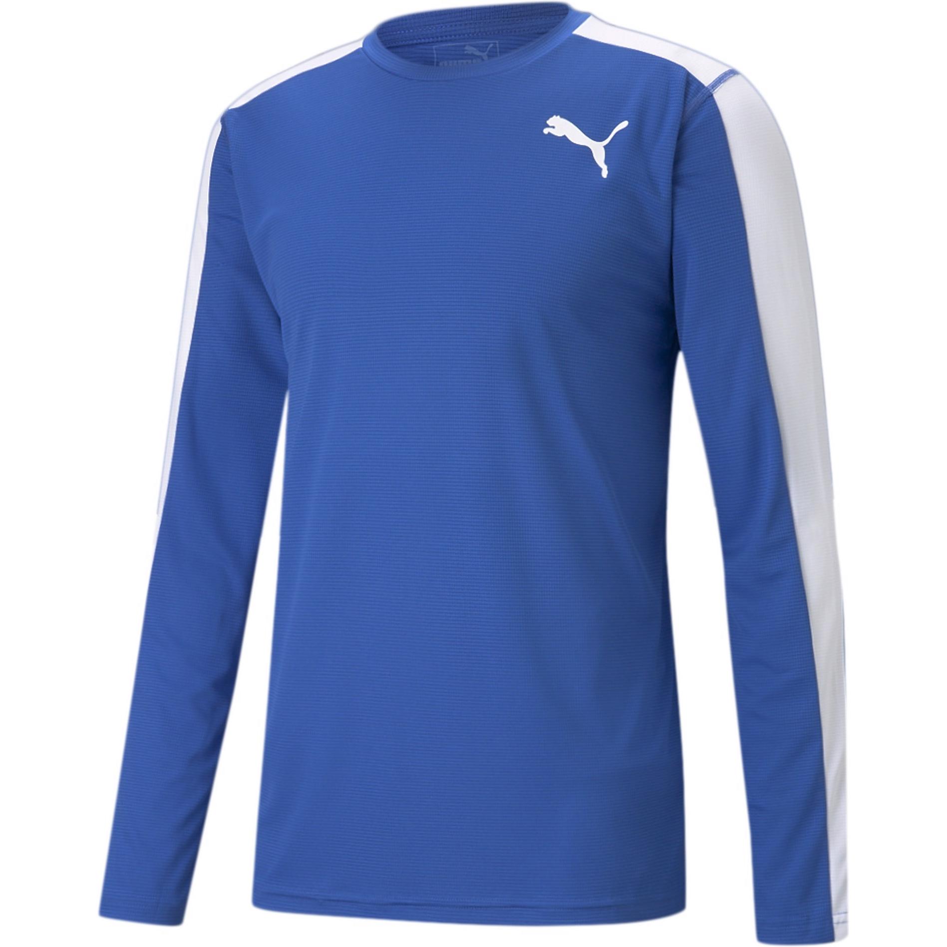Puma, Unisex, Sportshirt, Cross the Line LS Y-519606 (152), Blau, 152