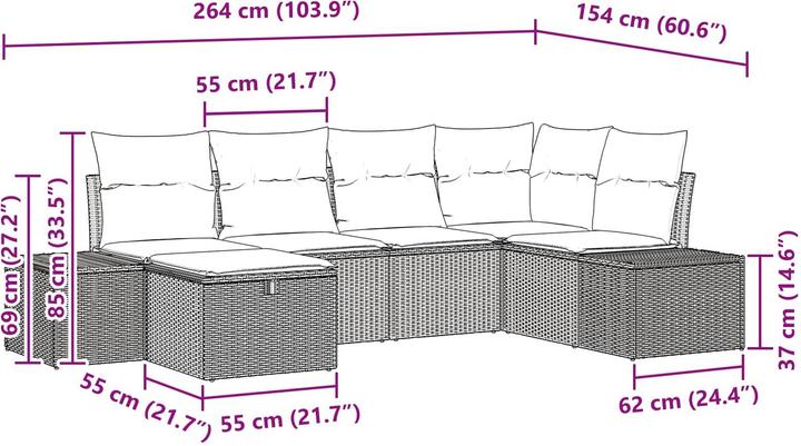 Produktbild vidaXL Garten-Sofa