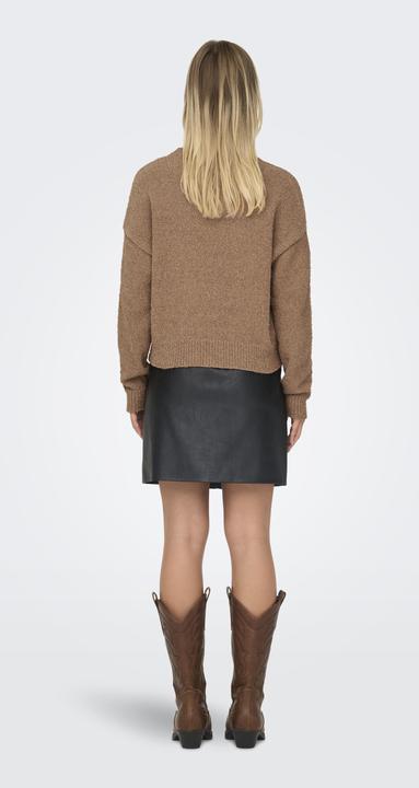 Produktbild Only Rundhals Gerippte Ärmelbündchen Tief angesetzte Schulter Pullover Strickpullover (XL)