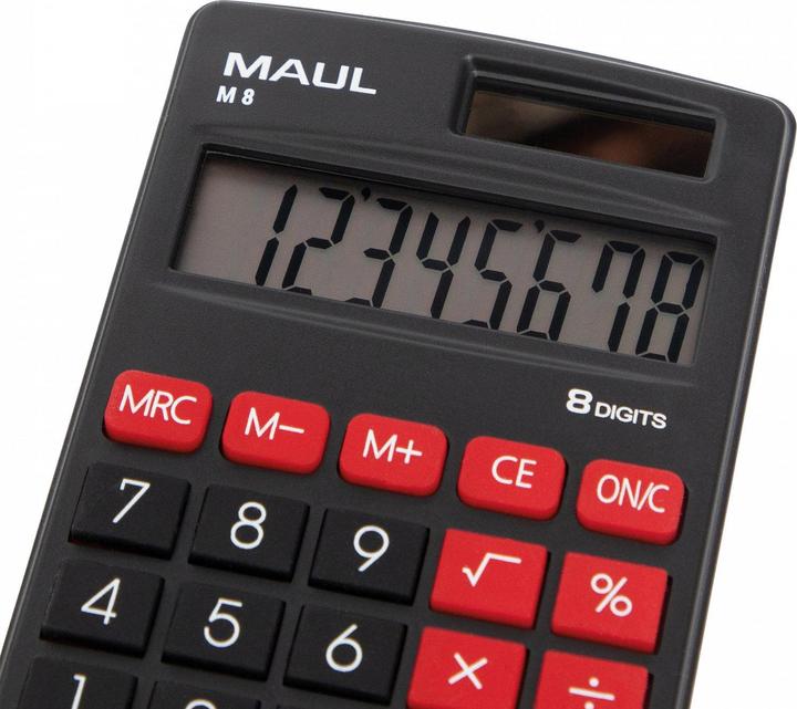 Produktbild Maul Taschenrechner M8 Schwarz (Solarzellen)