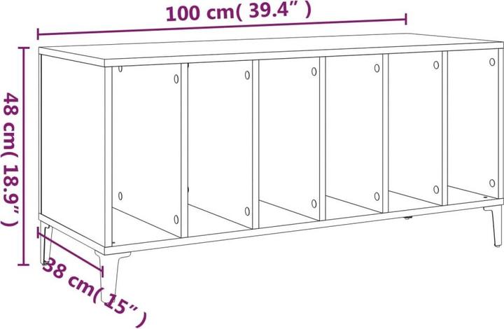 Actual product image vidaXL Plattenschrank (Plates, Record player)