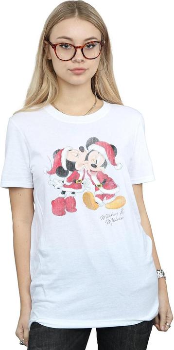 Immagine prodotto Disney Mickey And Minnie Christmas Kiss Maglietta Ampia Donna (XL)