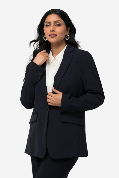 Produktbild Ulla Popken Blazer, Acetat, Reverskragen, Knopfverschluss (52)