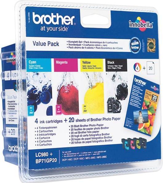 Actual product image Brother LC-980 Value Pack (M, C, Y, FC)