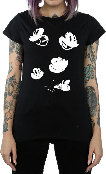 Actual product image Disney Womens/Ladies Mickey Mouse Faces Cotton T-Shirt (M)