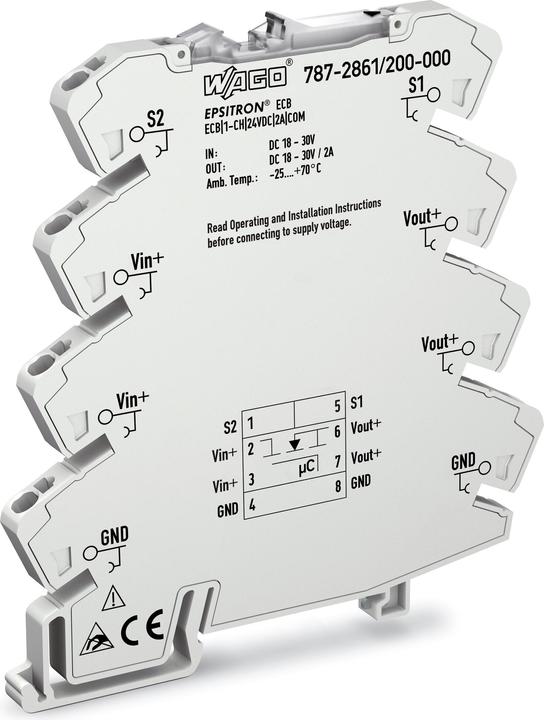 Actual product image Wago Current monitor 787 series 2A 1-phase overcurrent possible