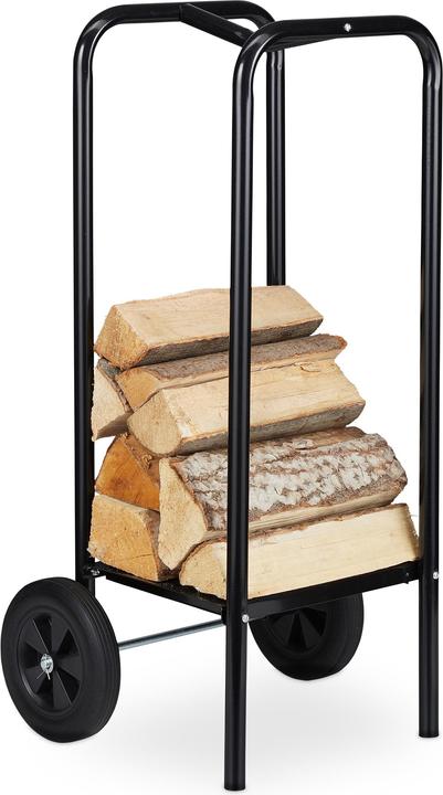 Immagine prodotto Relaxdays Carrello per legna da camino (46 x 39 x 89,5 cm)