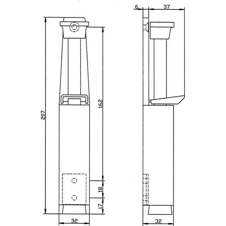 Thumbnail - Universal Textiles, Türstopper, Türfeststeller mit Tretknopf, Hub bis 60mm