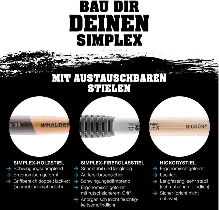 Produktbild Halder SIMPLEX-Vorschlaghammer TE-Gehäuse und Holzstiel (3220 g)
