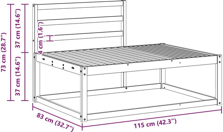 Produktbild vidaXL Outdoor-Sofa