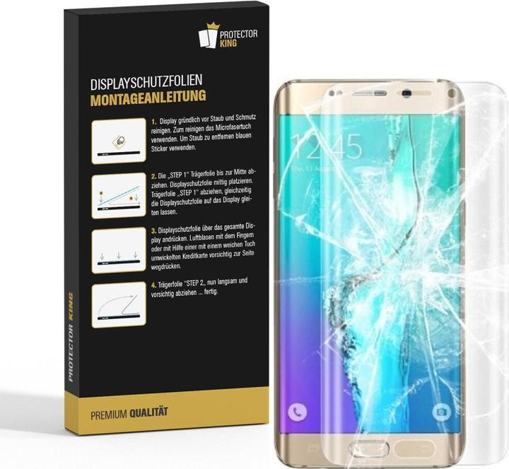 Produktbild Protectorking 3x Panzerfolie Anti-Shock Full Cover matt (3 Stück, Samsung Galaxy S6 Edge)