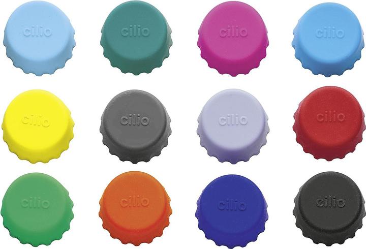 Actual product image Cilio Bouchon couronne Salute 12 pièces silicone ø 3 cm (Wine stopper)