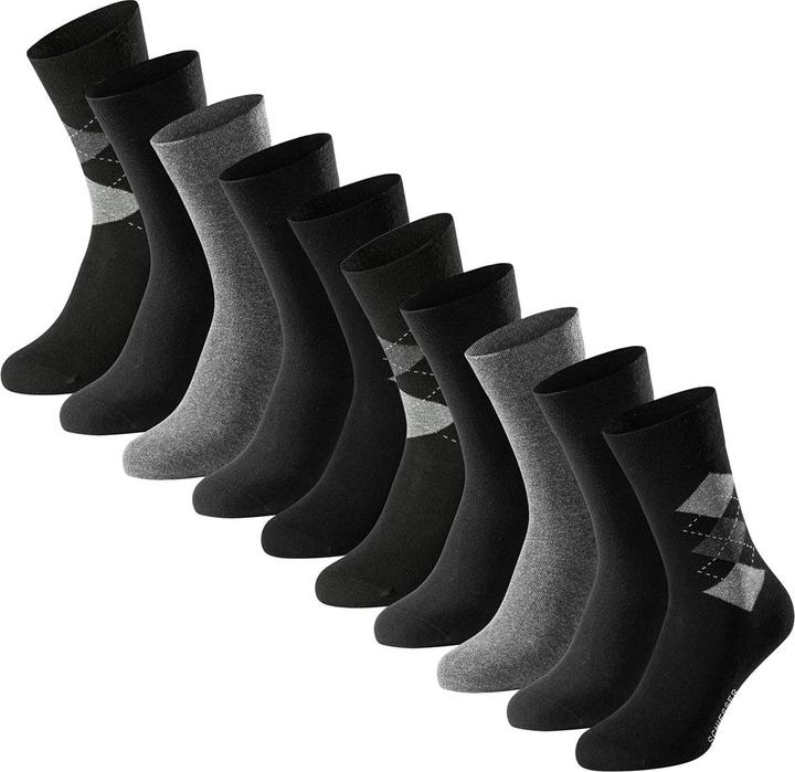 Schiesser - Bluebird - Socken - 10er Pack (43-46 Grau / Schwarz / grau)