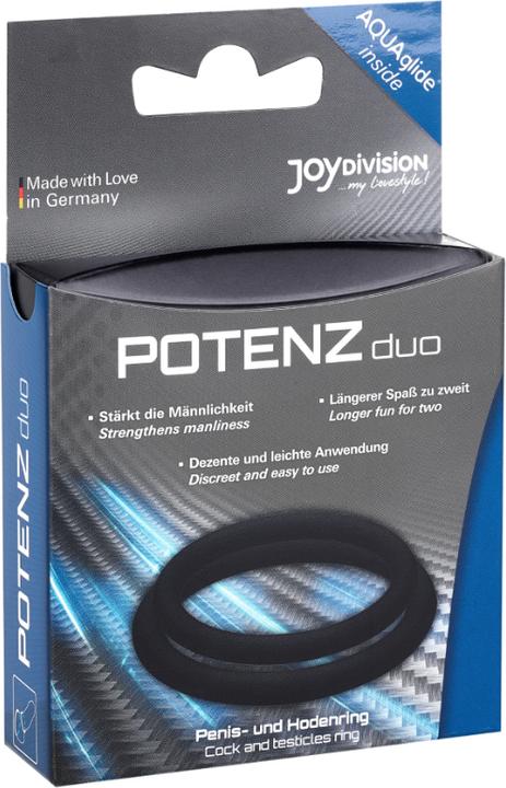 Actual product image Joydivision Potency Duo Rings Medium Black