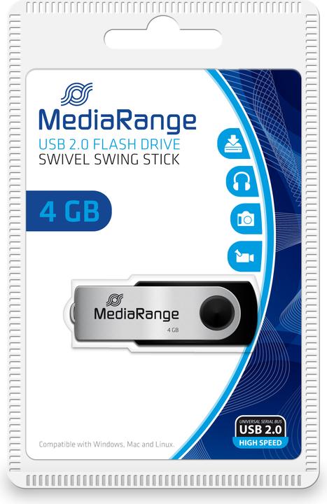 Actual product image MediaRange Memory Drive 2.0 Swivel (4 GB, USB-A)