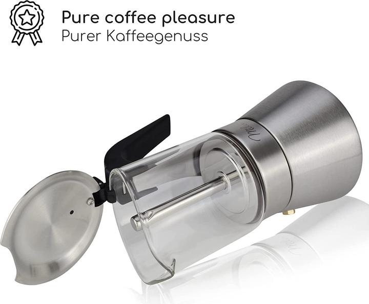Produktbild Milu Espressokocher Induktion geeignet 4 Tassen 200ml (4 T.)