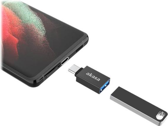 Produktbild Akasa Typ A auf Typ C USB-Adapter - 2 Stück (USB 3.2 Gen 2, 15 W)
