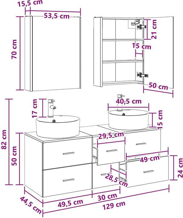 Produktbild vidaXL Badezimmermöbel