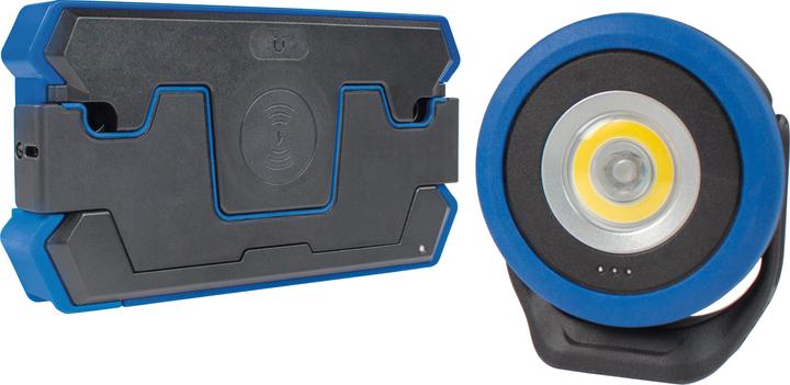 Inductie laadstation, LED-spot op batterijen, Oplaadkabel USB type C met netstekker USB 5V DC 2A.
