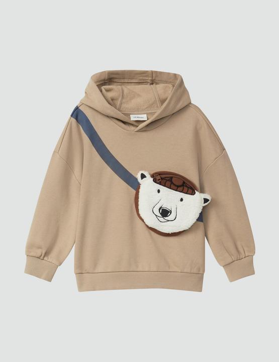 Produktbild s.Oliver Sweatshirt Oversize Kapuzen-Sweatshirt mit aufgesetzter Tasche, brushed inside (140)